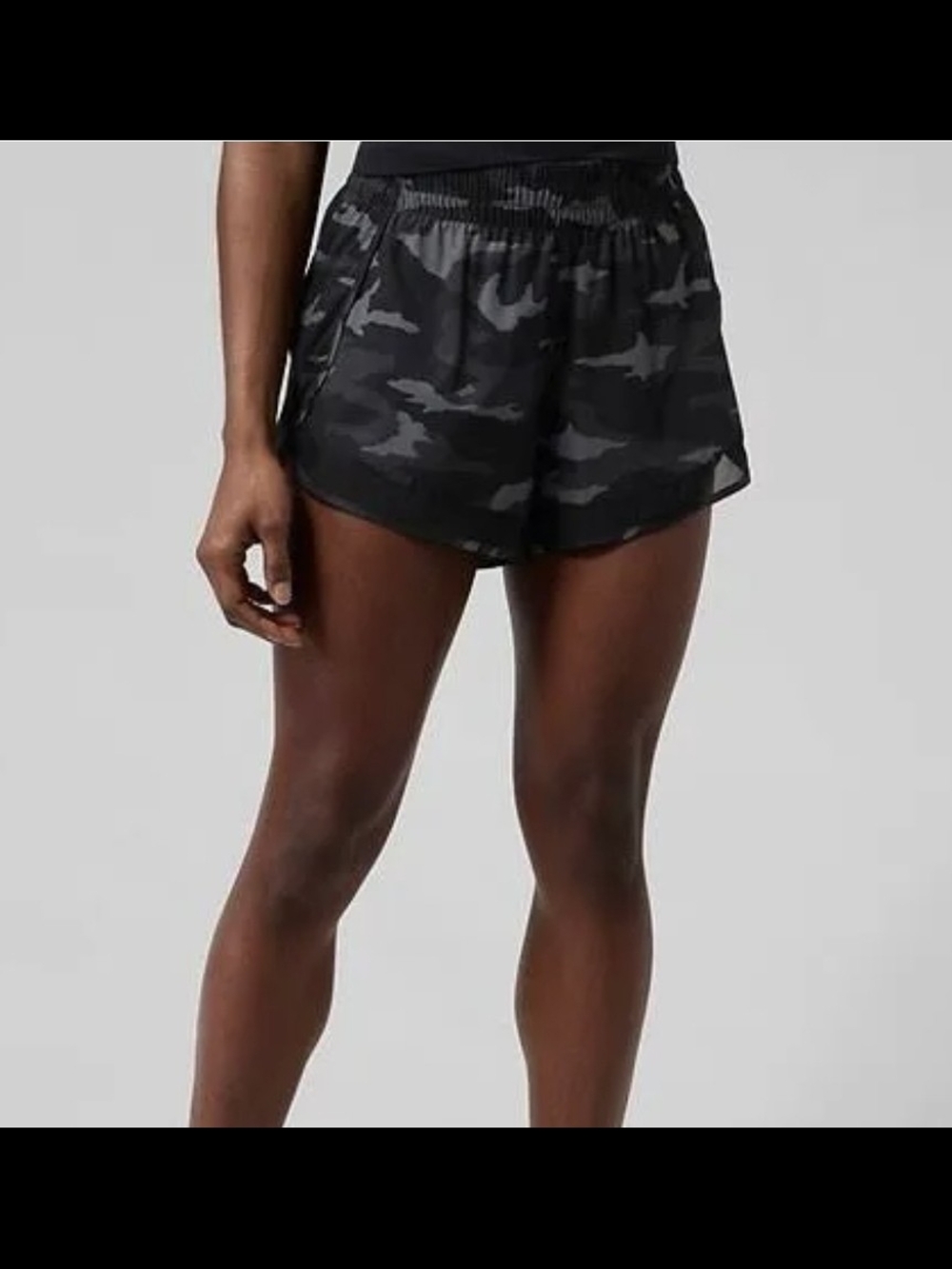 Athleta Printed Mesh Racer Run Short (4" Inseam)